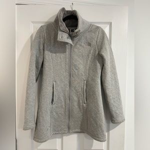 The North Face gray quilted jacket size M
